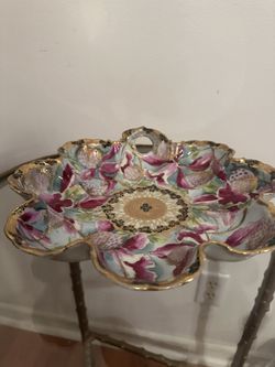 Hand Painted Flower Shaped Bowl