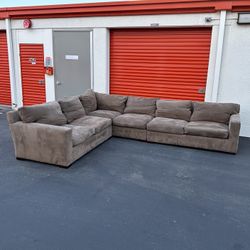 FREE DELIVERY- 4pc L-Shape Reversible Sectional Sofa Couch by Crate & Barrel - Retail $6k