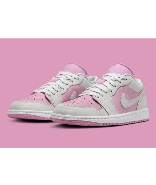 Nike Air Jordan 1 Low "Orchid/White/Neutral Grey" Women's Shoe Size 5.5