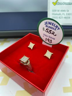 Gold Earrings Jewelry Bundle
