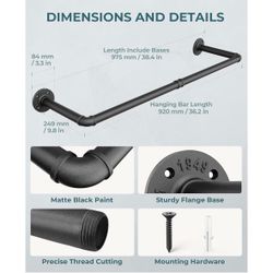 Industrial Pipe Clothing Rack