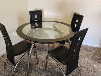 Dining table and chairs