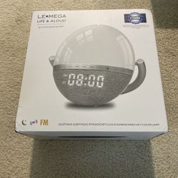 LEMEGA Sunrise Bluetooth Alarm Clock Speaker Brand New