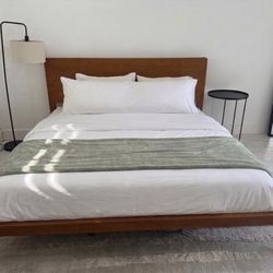 Wood King Bed Frame - 6 Months Old (mattress excluded)