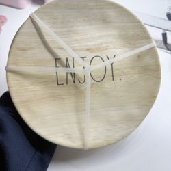 Rae Dunn ENJOY Set Of 4 Dinner Plates 