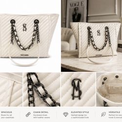 Elegant Quilted Chain Tote