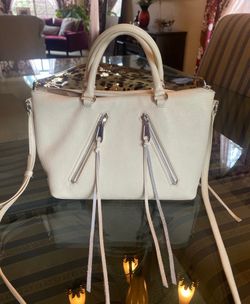 Rebecca Minkoff Cream Leather Fringe Bag
