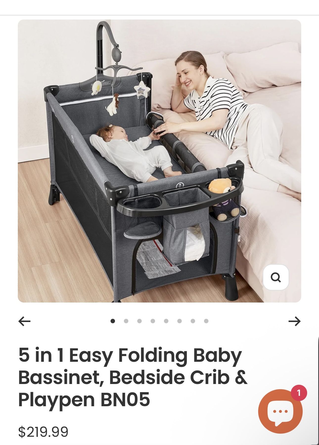 ANGELBLISS 5 in 1 Baby Bassinet