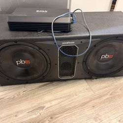 Two 12’ Speaker subwoofer With Amp