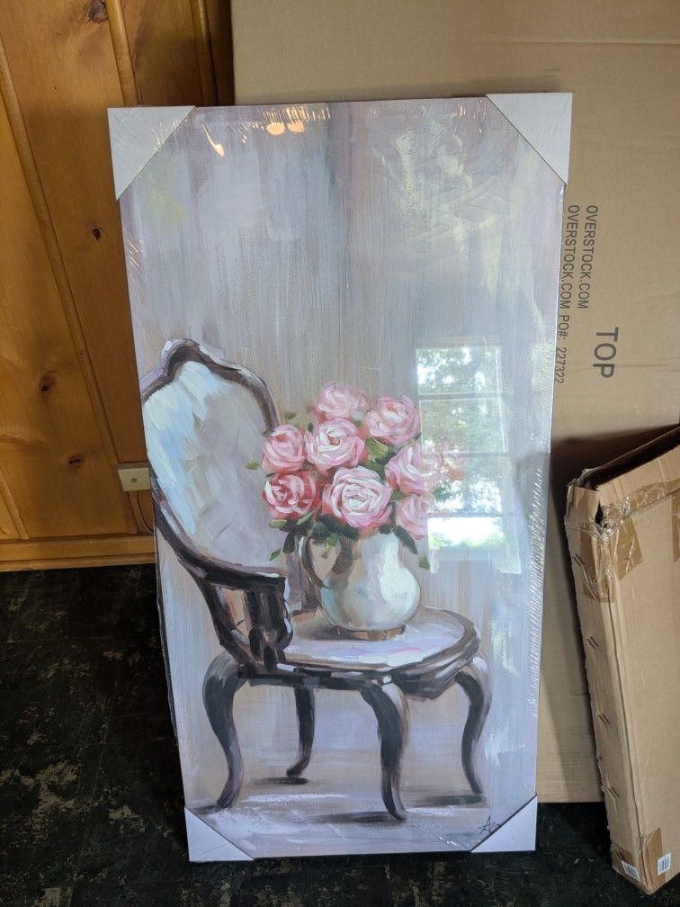 Yosemite Chair of Roses I 50x100cm Home Decor