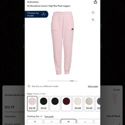 Pink Plush Joggers M