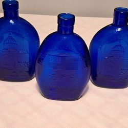 Vintage Bottles Bundle Cobalt Blue