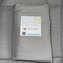NEW Sweet Home Collection™ All Season QUEEN SIZE FLAT SHEET, Silver