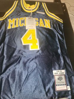 CHRIS WEBBER MICHIGAN AUTHENTIC JERSEY MITCHELL & NESS