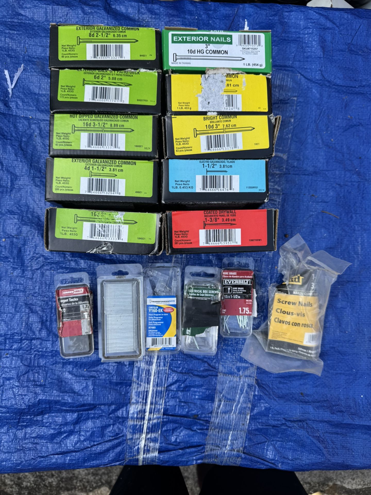 Mixed Lot of Nails & Fasteners