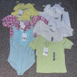 ZARA Lot of 6 Tops Teen Girl Size 13/14, , Spring, Summer NEW