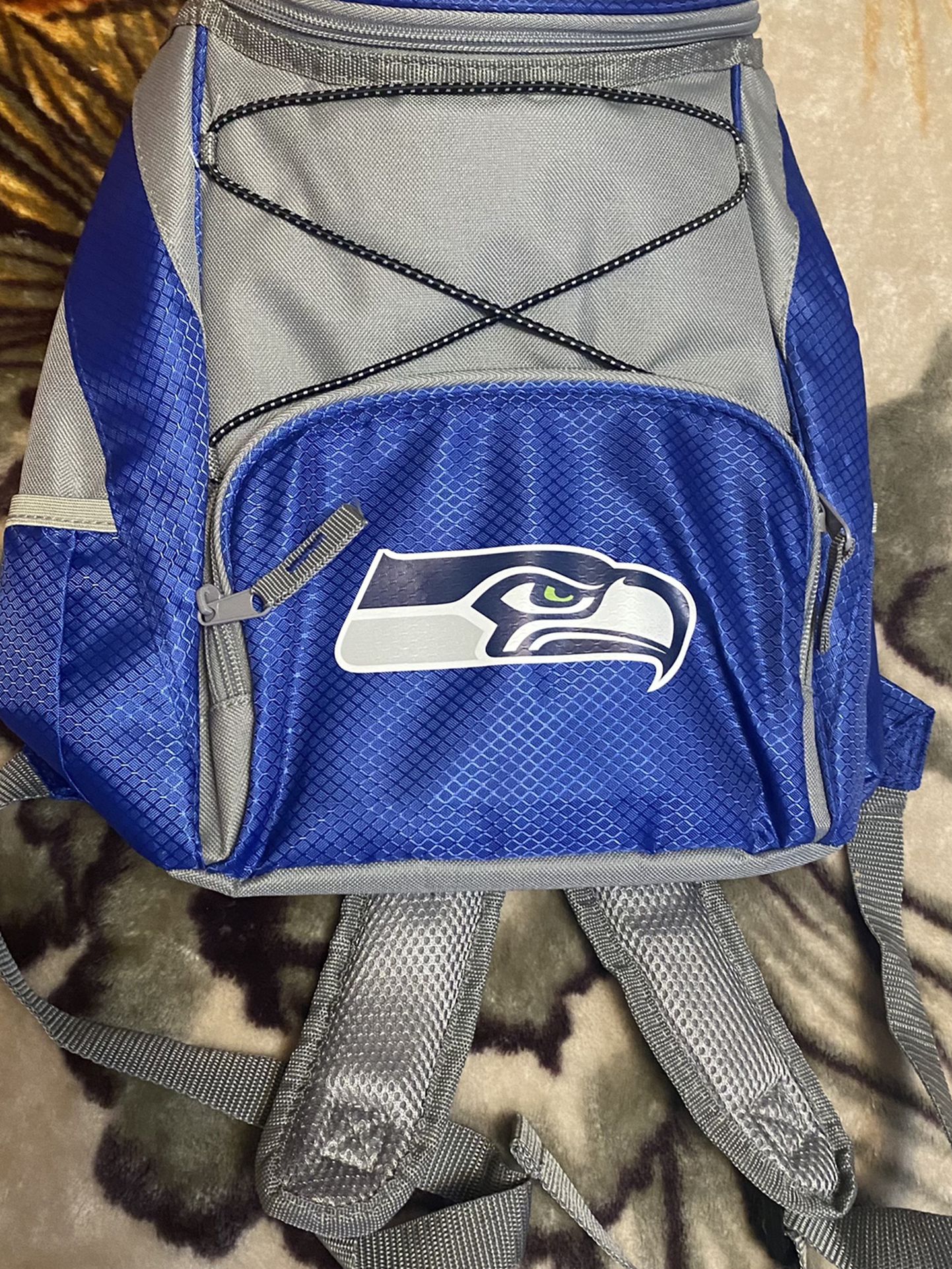 Seattle Seahawks Navy PTX Backpack Cooler