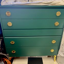 Hunter Green Dresser With Brass Hardware