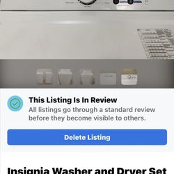 Insignia Washer And Dryer Set