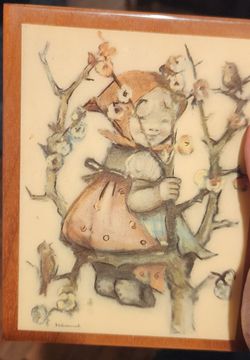 Authentic Vintage Hummel Music box- Girl with a blossom tree