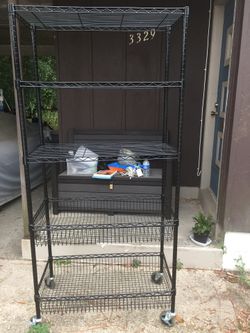 Nice metal black storage shelving