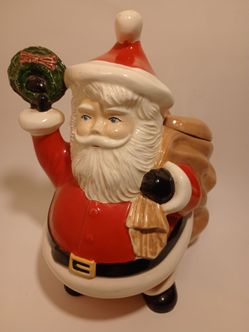 Vintage ceramic Santa Claus cookie jar