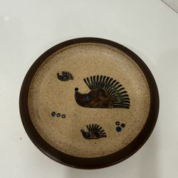 Vintage Mid Century Decorative Hedgehog Plate