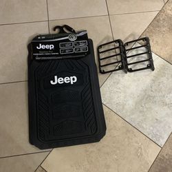 Jeep Head Light,Floor Mats And Trail Light Covers