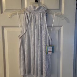 Womens CeCe Silver Halter Top 