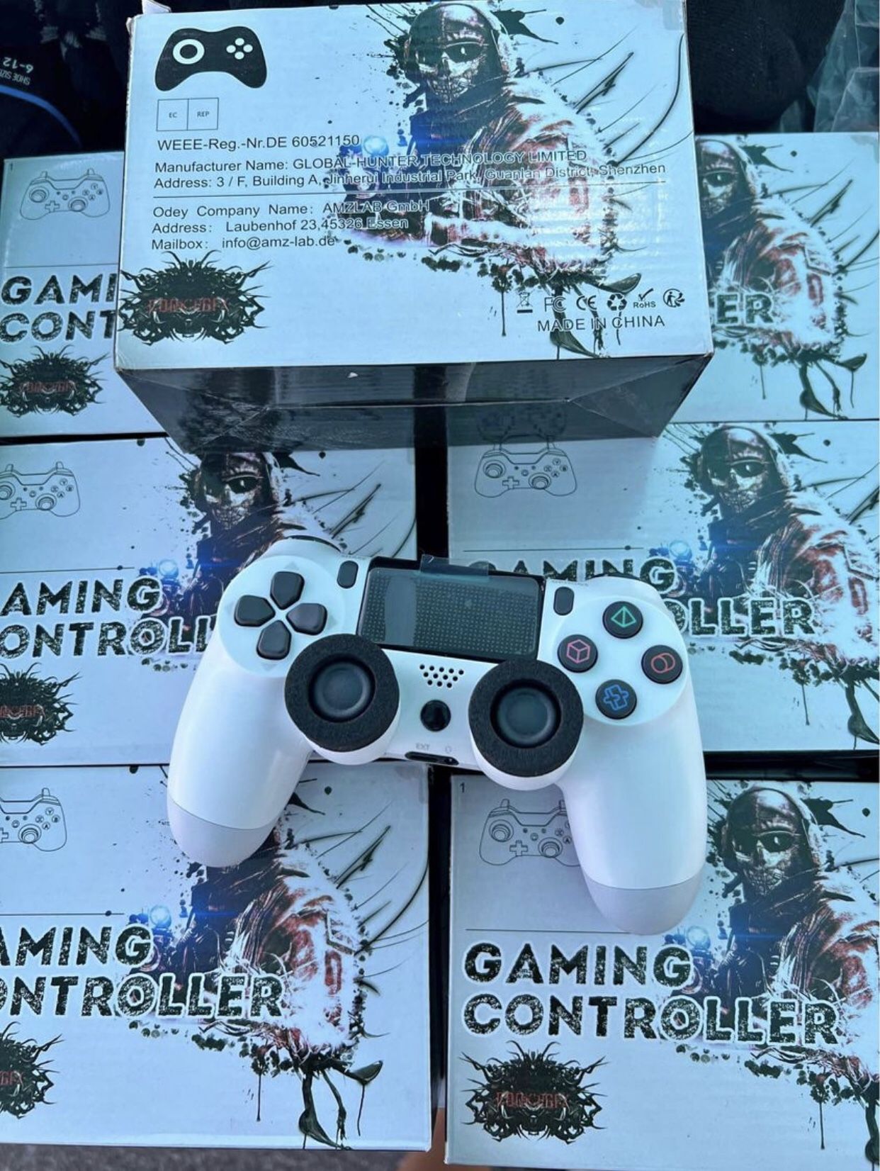 PS4 Controller - White - PlayStation 4 Joystick - PS3 - PlayStation 3 - Bluetooth Wireless