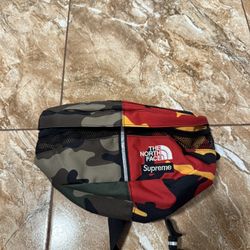 Supreme X North face Spit Waist Bag Camo 