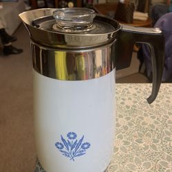 Corning Ware Flower 9 Cup Coffee Percolator 