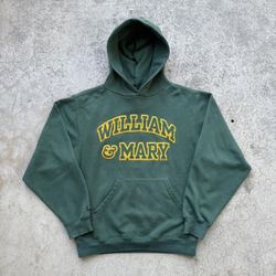Vintage WILLIAM & MARY Jan Sport Collegiate Sewn Patch Pullover Hoodie Sweater