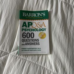 Barron’s AP Q&A Psychology: 600 Questions and Answers 2021 - $21.99 —> $14