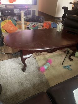 Cherry wood end table $50