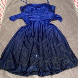 Blue Short Prom Dress