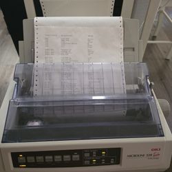 Oki Data Microline 320 Turbo 9-Pin USB Dot Matrix Monochrome Printer with Cords