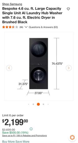 Samsung washer and dryer
