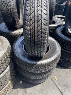 SET 245/75/16 DUNLOP SEMI NEW 95%TREAD LIFE $280 PRICE INCLUDES PROFESSIONAL INSTALLATION AND TAX