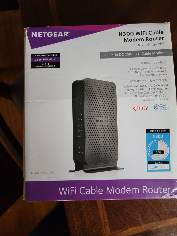 N300 Netgear Wireless cable Modem Router