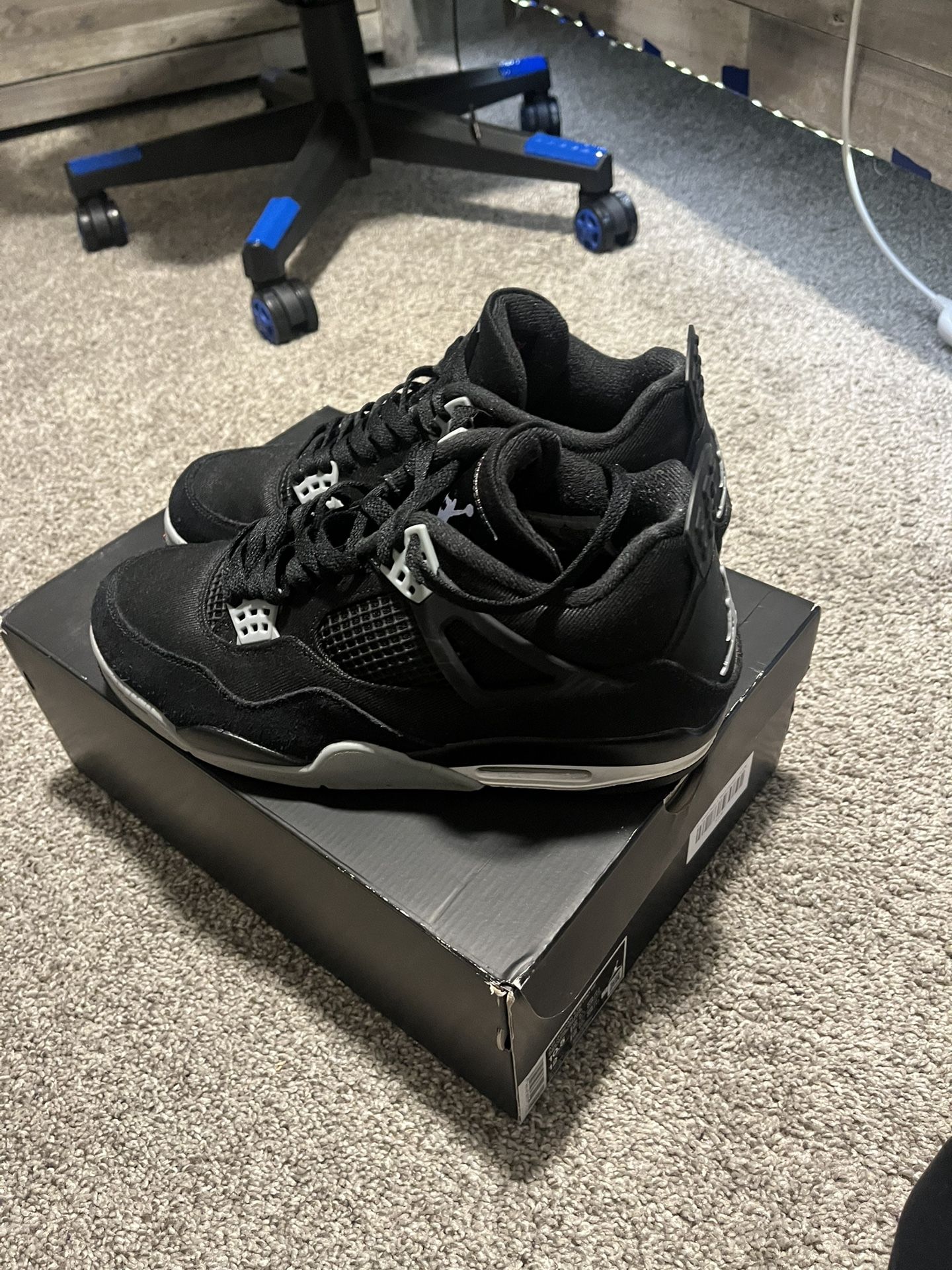 Jordan 4 Black Canvas 