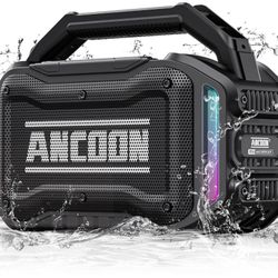 ANCOON Wireless Speaker, 20 Hours Playtime, IPX6 Waterproof, (Black