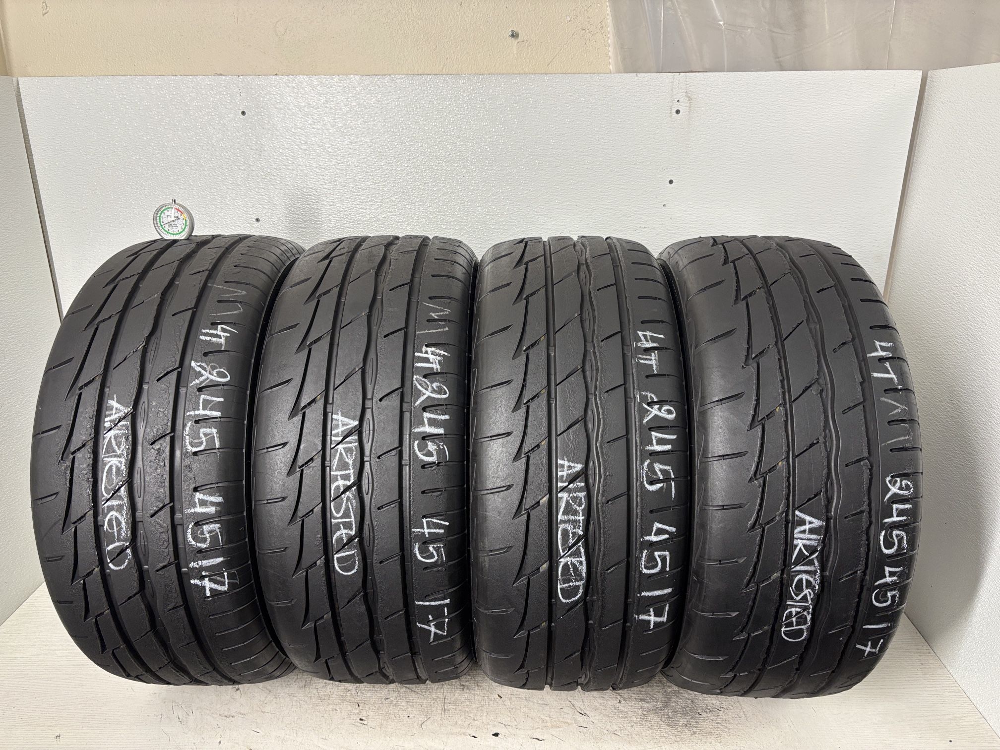 Set 4 Tires 245 45 17 Firestone Firehawk Indy500 Like New No Repairs