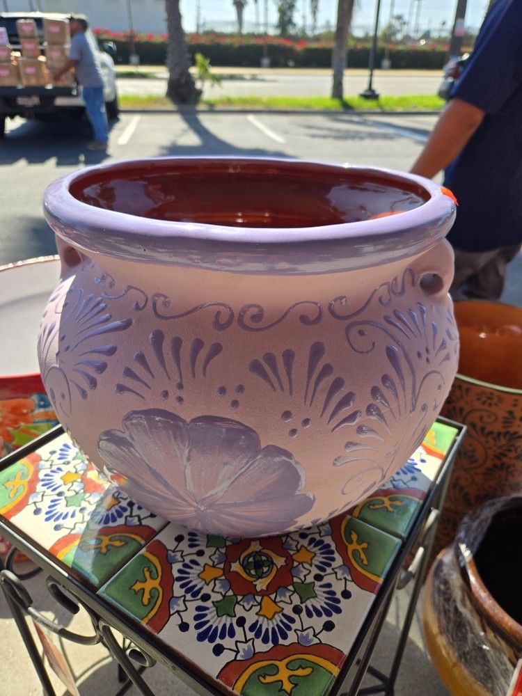 Talavera Flower Pot Purple 