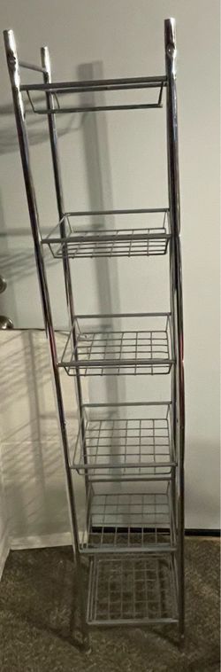 Chrome Plated 6 Tier Storage Rack  With Casters  Perfect for Offices. Pantries, Laundry Rooms & Clean Storage Room Environments