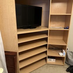 Corner TV Stand & Shelves 