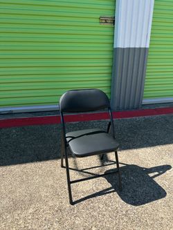 Black Padded kids Folding Chair