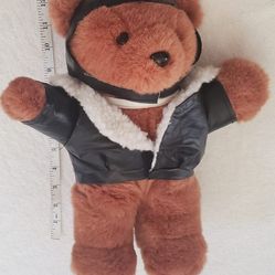 Stuffed Bear With Leather Jacket