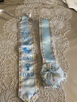 Tie And Sash For Baby Showe Mom And Dad