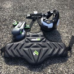 Boxing Helmet And Chest Guard And Gloves